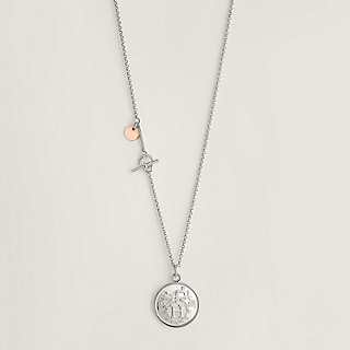 Hermès Ex-Libris long necklace, medium model | Hermès Canada